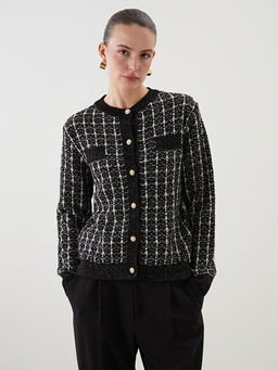 Bisiklet Yaka Desenli Kad?n Triko H?rka