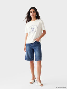 Джинсовые шорты Bermuda Fit женские