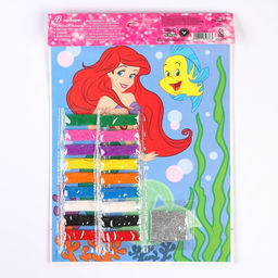 Цена за 2 шт. Фреска песком с блёстками «Принцессы», 9 цветов