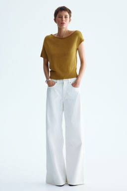 Top de un hombro en punto fino - H&m фото 5