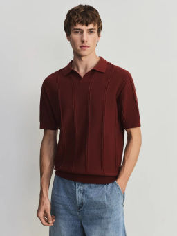 Джемпер поло фактурной вязки ZR2605043306-21 / Zarina