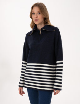 Lacivert Comfort Fit Kazak