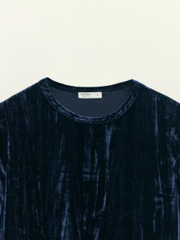 Футболка с коротким рукавом из бархата / Zarina