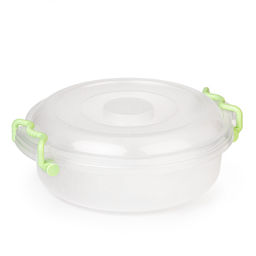 Контейнер для продуктов пластмассовый 3л, д28см, h11см, ручки-клипса (Россия)