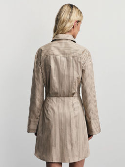 Платье мини асимметричного кроя в полоску / Zarina  фото 6