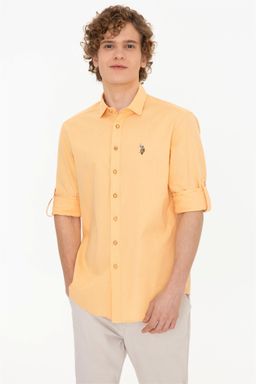 -50% Рубашка мужская оранжевая Uzunkol Basic - U.s. polo assn фото 2