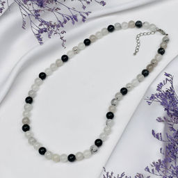 Бусы из Кварца с включением Турмалина 46 см +