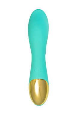 Вибратор с двойной стимуляцией Eromantica Vivian, силикон, мятный, 20 см  фото 3