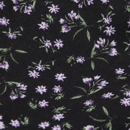 Цена за 101 шт. Ткань микровельвет «Васильки», 100% п/э, 140 г/м², шир. 150 ± 5 см, чёрная