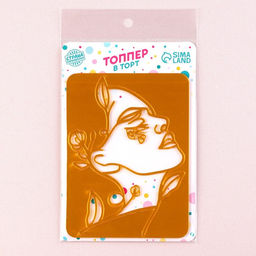 Украшение для торта Девушка с цветами, цвет золото - Страна карнавалия фото 4