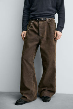 BAGGY FIT CORDUROY TROUSERS - Zara фото 6