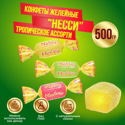 Конфеты желейные Несси тропик (упаковка 0,5 кг)