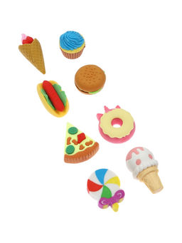 Набор фигурных ластиков «Вкусняшки», 8 штук, МИКС