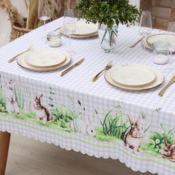 Скатерть Доляна Easter joy 145*180 см, 100% п/э  фото 4