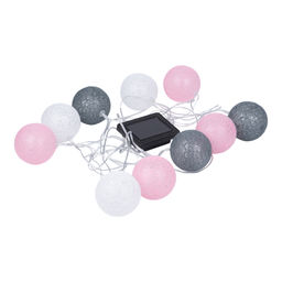 USL-S-230/PM1800 COTTON BALLS-1 Садовая гирлянда на солнечной батарее Клубки. 10 светодиодов. Теплый белый свет. 1*АА Ni-Mh аккумулятор в/к. IP44. TM Uniel