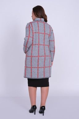 Кардиган К 1377/серо-ягодный микс (1205) - Злата фото 9