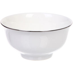 Салатник фарфоровый "White magic Silver" 13*6,5см