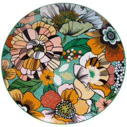 Тарелка керамическая в наборе 2шт "Цветочная радуга" 20,5см