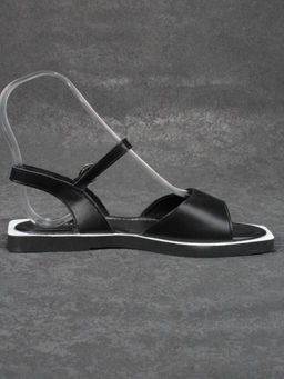 08-PED56-2 BLACK Босоножки женские (натуральная кожа)