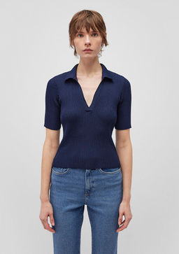 Polo Yaka Lacivert Kazak - Mavi фото 3