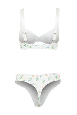 TRENDYOLMILLA Ekru Cicekli Ip Ask?l? Kaps?z Orme Ic Camas?r? Tak?m? THMSS24CC00032 фото 8