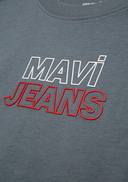 Mavi Jeans Bask?l? Gri Tisort  фото 3