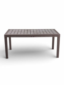 Стол садовый Rattan, 153.2×78.9×70.1 см, пластиковый, цвет тёплый орех