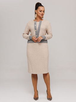 Костюм Galean Style 996 беж с серым  фото 6