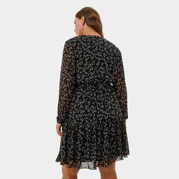 Платье женское короткое MIST plus-size, чёрное, размер 58