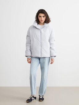 Dik Yaka Kapitone Oversize Kad?n ?i?me Mont