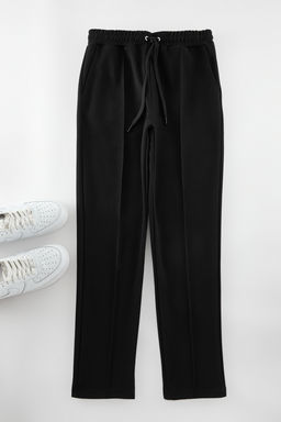 TRENDYOL MAN Siyah Regular/Normal Kesim Dokulu Dikis Detayl? Esofman Alt? TMNAW25EA00000 - Trendyolmilla фото 13