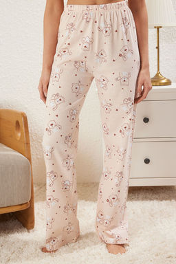 Trendyolmilla Ac?k Pudra %100 Pamuklu Ay?c?kl? Kalpli Orme Pijama Tak?m? THMSS25PT00206  фото 4