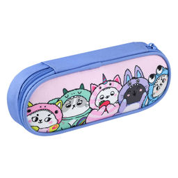 Пенал школьный Феникс+, арт.72102/ 24 КОТЯТА В КИГУРУМИ (без наполнения, 20.5х7.5х4 см, полиэстер, м