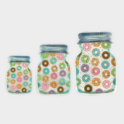 Набор пакетов для хранения сыпучих Доляна Пончики, застёжка zip-lock, 3 шт., 1510 см, 2013 см, 24.516.5 см