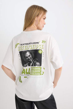 Cool Beetlejuice Oversize-футболка с широким кроем и круглым вырезом с короткими рукавами и принтом