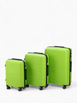 Чемодан на колёсах средний 75 л (M), на молнии, кодовый замок, 4 колеса, зелёный