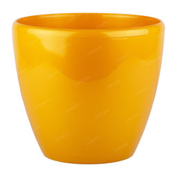 Горшок Деко Твин 1,5л 14*14*12,5 карамель с дренажной системой (уп.36)