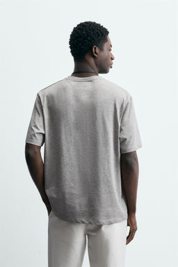 CAMISETA MEDIUM WEIGHT MANGA CORTA / Gris vigor? - Zara фото 3