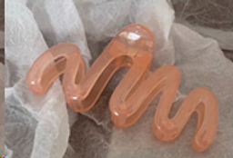 Заколка краб для волос 11 см / SRS-108 /уп 10/40/120/ оранжево-розовый