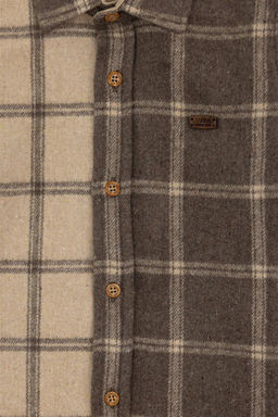 Светлая рубашка цвета хаки с длинным рукавом для мальчика - U.s. polo assn фото 4