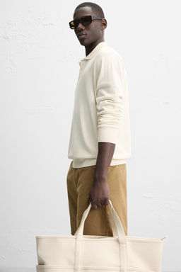 COTTON - LYOCELL KNIT POLO SHIRT - Zara фото 13