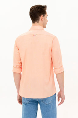 Рубашка мужская оранжевая Uzunkol Basic - U.s. polo assn фото 5