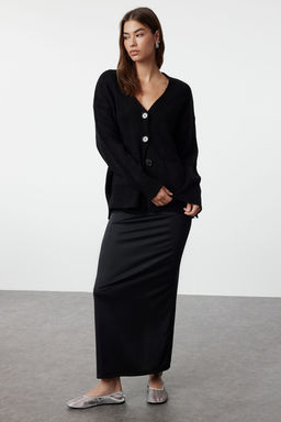 Siyah Basic Yumusak Dokulu Triko H?rka TWOAW20HI0213