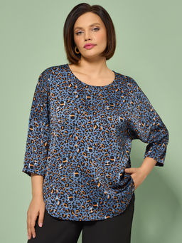 Блузка 0250-2а темно-голубой - Aquarell фото 22