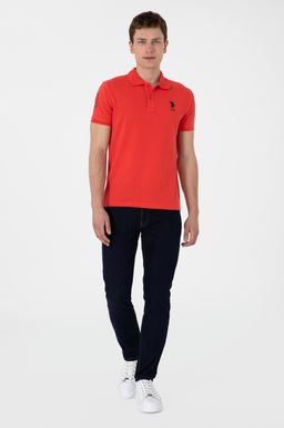Erkek Slim Fit Polo Yaka K_rm_z_ Basic Ti__rt Sepette S_rpriz _ndirim - U.s. polo assn фото 4