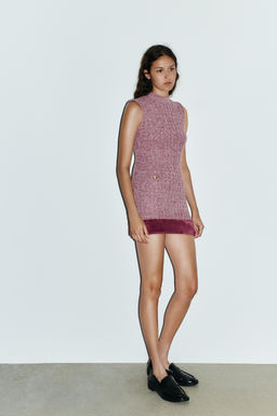 TEXTURED SHEEPSKIN DRESS - Zara фото 3