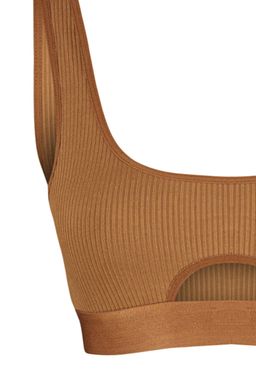 TRENDYOLMILLA Kahverengi Fitilli Pencere/Cut Out Balensiz Kaps?z Orme Ic Camas?r? Tak?m? THMSS23CC00110  фото 8