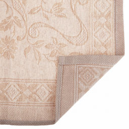Полотенце кухонное 45х60см "Традиция, беж", жаккард/пестроткань: лен 51% хлопок 49%, плотность 220г/м2, упаковка: на картоне, "Домашняя мода" (Россия)