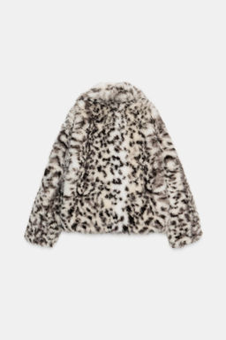 ANIMAL PRINT FAUX FUR JACKET ZW COLLECTION - Zara фото 11