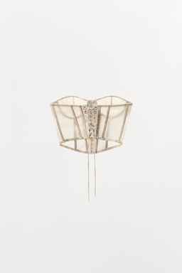 UNDERWIRED CORSET WITH TIE DETAIL - Zara фото 13